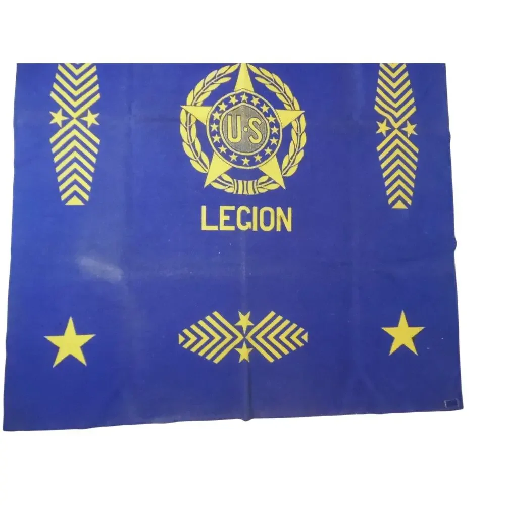 Antique American Legion Blanket Wool 72x55 Pendleton? Vintage